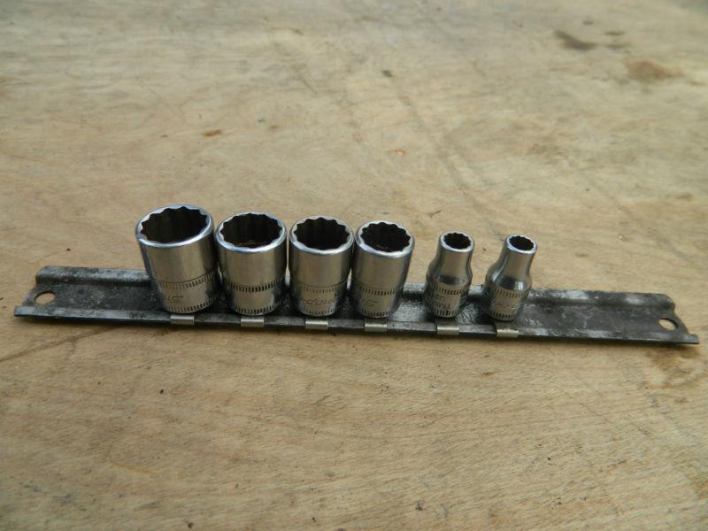 Set of 6 snap on 1/4" drive shallow metric socket 12 point free shipping