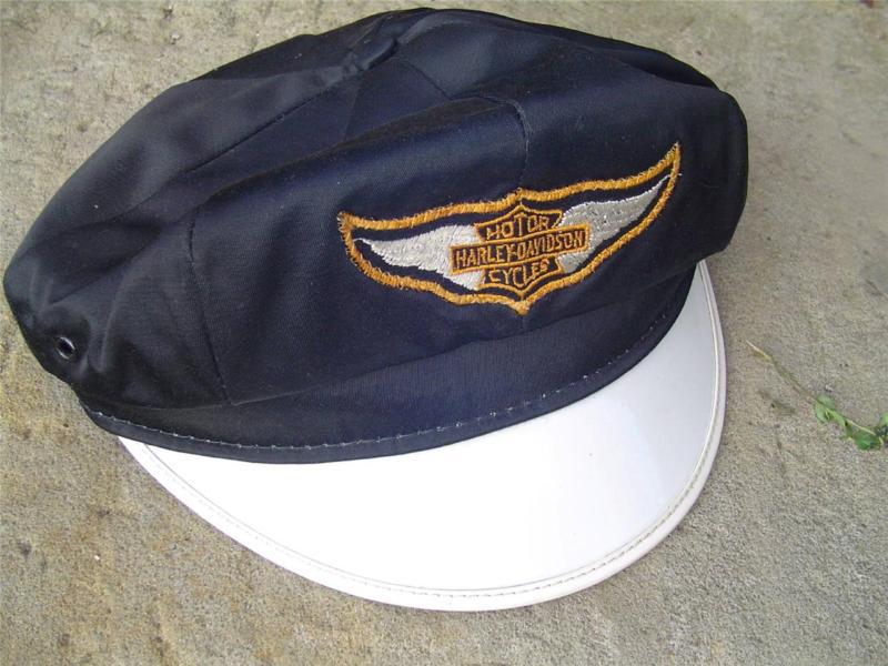 One last 1950s era harley davidson captain's hat/sixr 6 3/8/nr