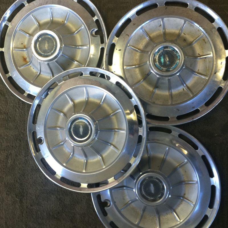 Whole set! 1962 chevrolet impala full wheel covers hubcaps biscayne