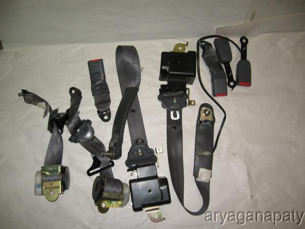 95-99 mitsubishi eclipse oem seat belts set stock gray coupe no buckles