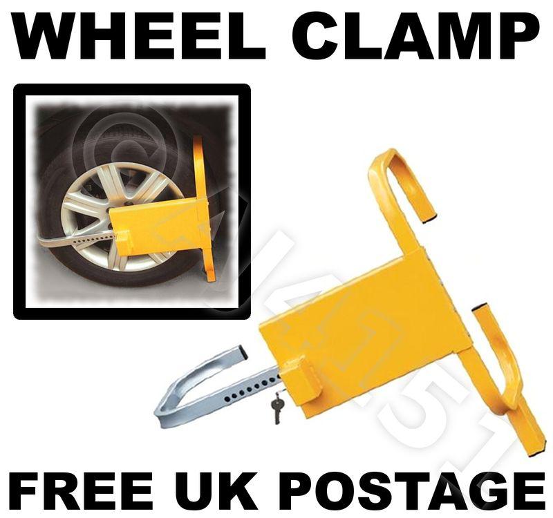 Security metal locking wheel clamp 13" - 18" wheel car caravan trailer full face