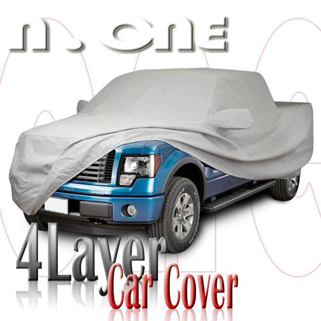 4 layers waterproof pickup car cover+mirror pocket toyota 4-door crew cab/8" bed