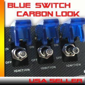 Blue led  missile toggle switch carbon 3 toggle switch