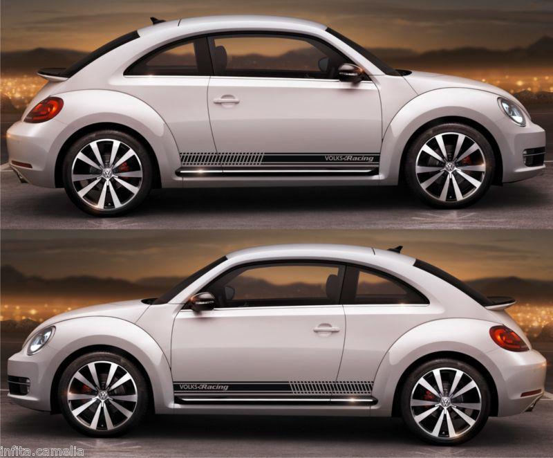 Volkswagen volks racing beetle r-line gsr turbo tsi turbo stripe kit sticker a1