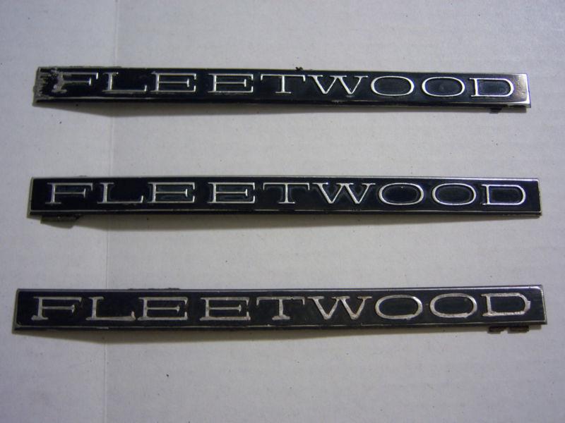 1978  cadillac fleetwood  sail emblem pins nameplate  3 of them