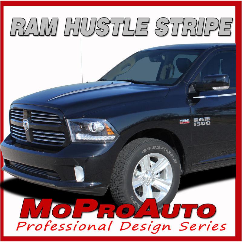 Dodge ram 2014 hood spikes & sides vinyl graphics decals - 3m pro stripes a00