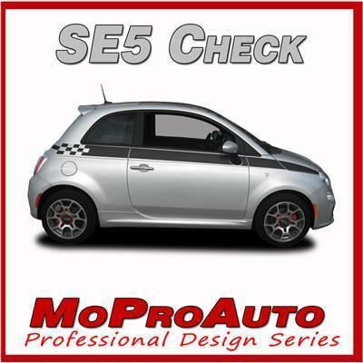 2014 fiat 500 se 5 / check side stripes decals graphics pro grade 3m vinyl w21