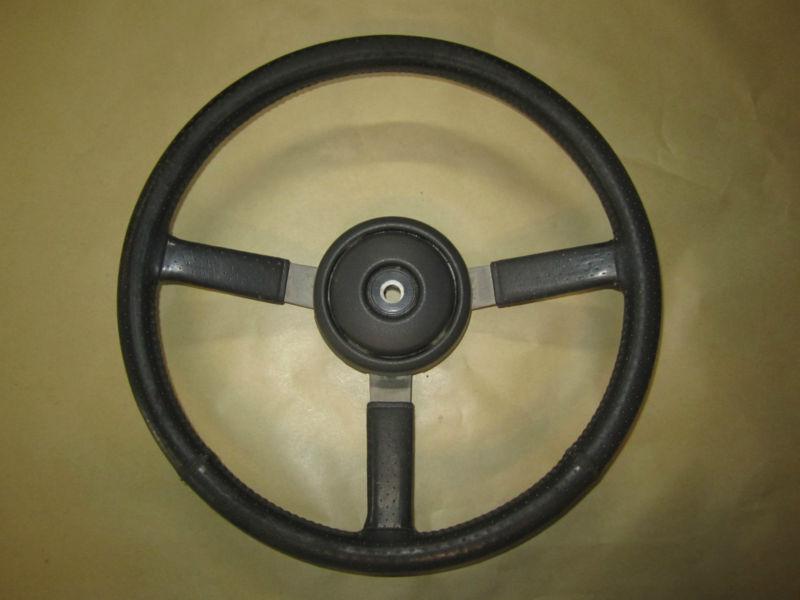Jeep yj 87-95 wrangler - steering wheel || factory leather gray