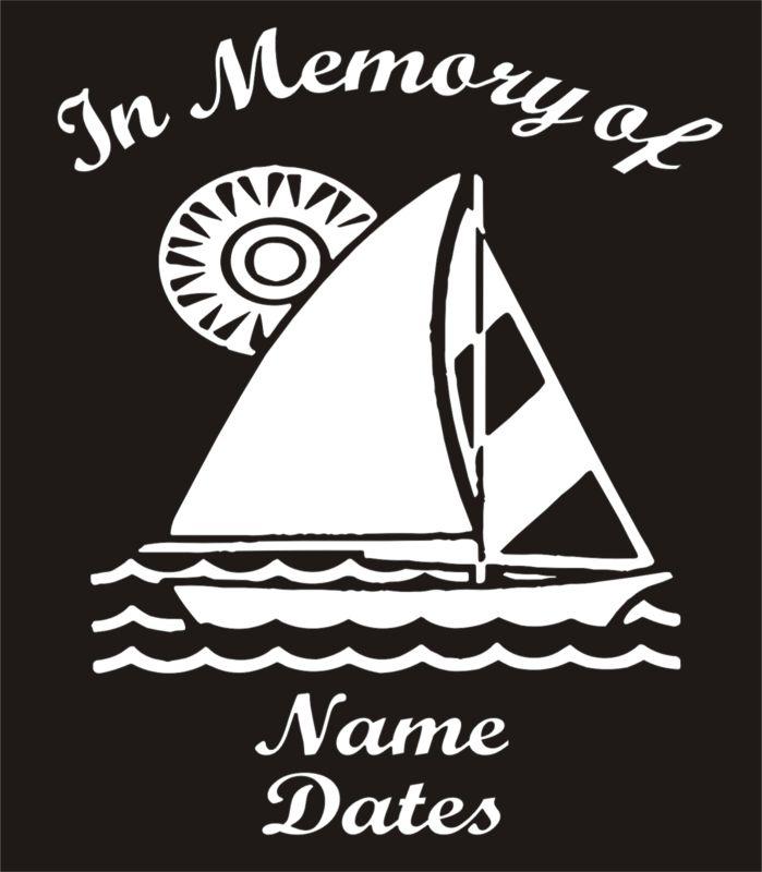 In memory of seaman sailor sailboat vinyl decal window sticker
