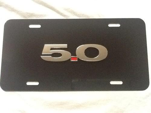 New 3d black aluminum ford mustang 5.0 license plate