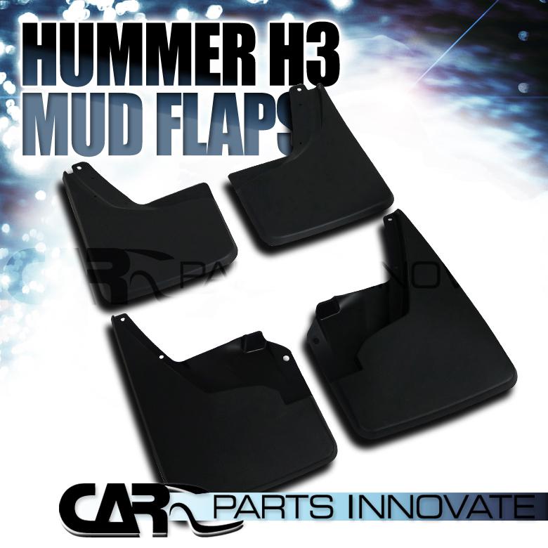 2006-2010 hummer h3 h3t abs front & rear mud flaps splash guards