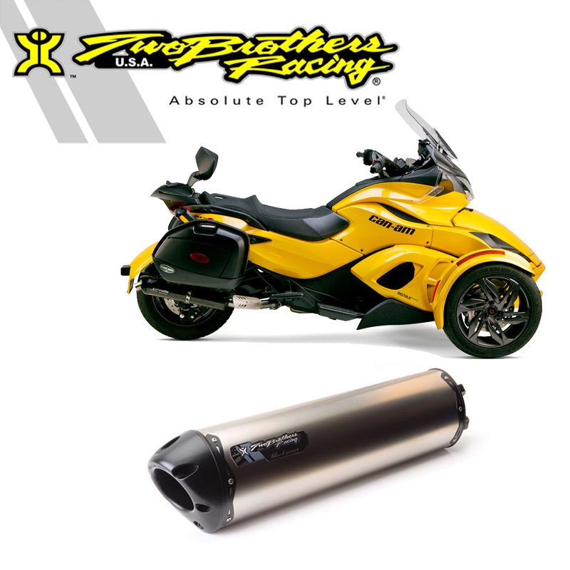 Two brothers can-am spyder st/rs 2013 titanium black series slip-on exhaust m-5