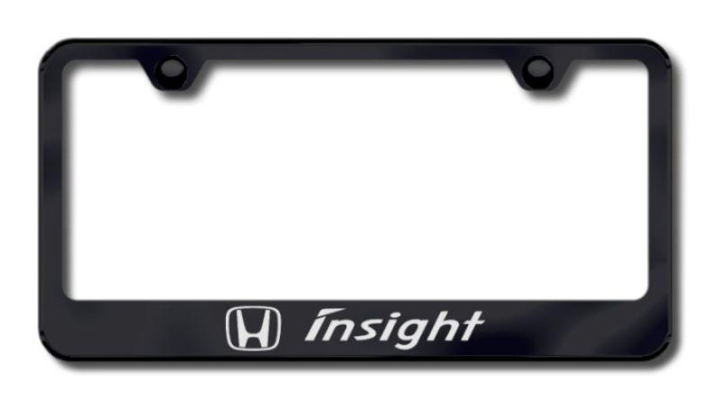 Honda insight laser etched license plate frame-black made in usa genuine