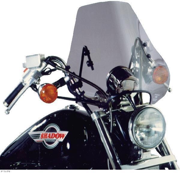 Clear  15"  unversal motorcycle windshield with mounts - clear