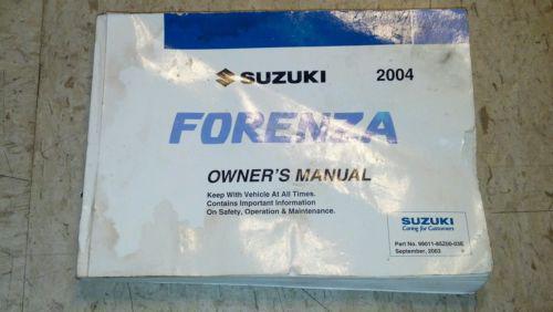 Suzuki forenza 2004 owners manual