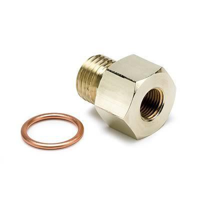 Autometer fitting metric adapter oil pressure 1/8" npt female to 14mmx1.5 male