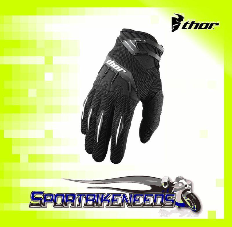 Thor 2012 spectrum gloves black motocross x-small xs 