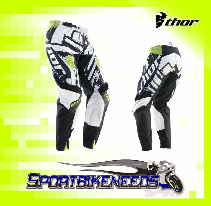 Thor 2012 phase slab green white pant motocross size 28