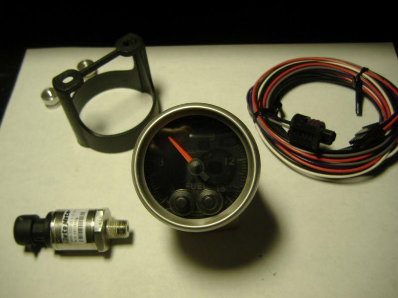 Autometer competition series 2-1/16" electric fuel pressure gauge 0-15 psi 5567