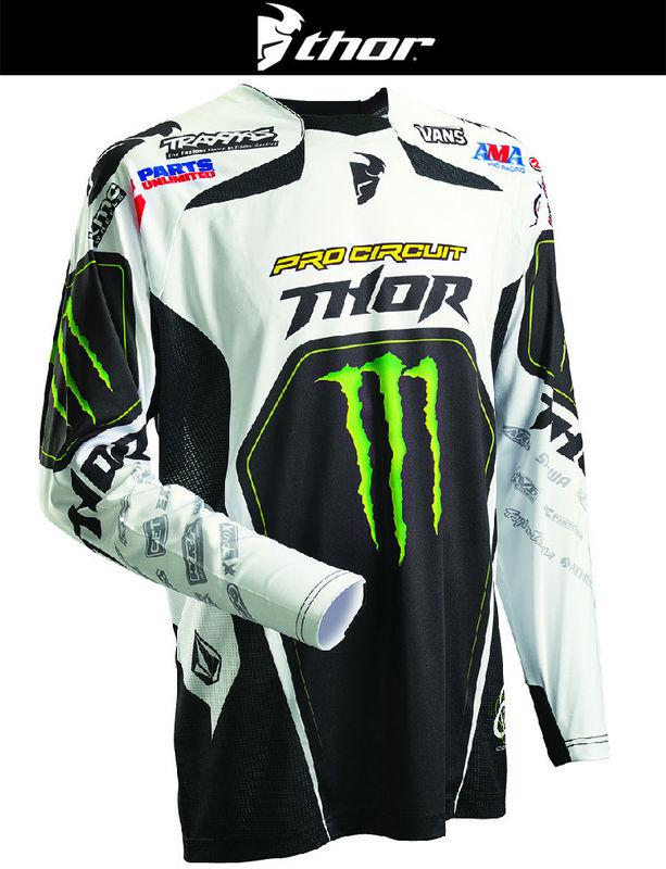 Thor core pro circuit monster white black dirt bike jersey motocross mx atv 2014