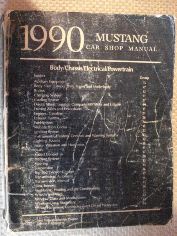 1990 ford mustang shop manual service book original 