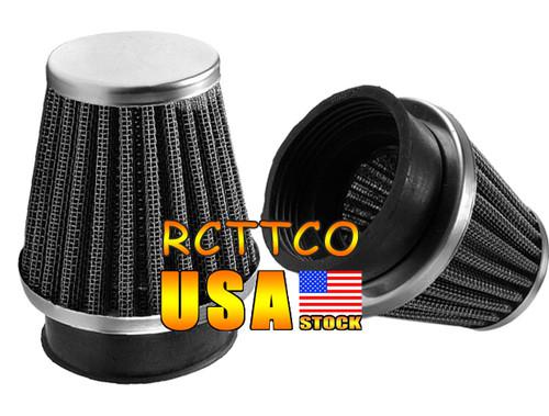 2pcs 52mm intake filter air cleaner fit motorcycle air intake system replacement