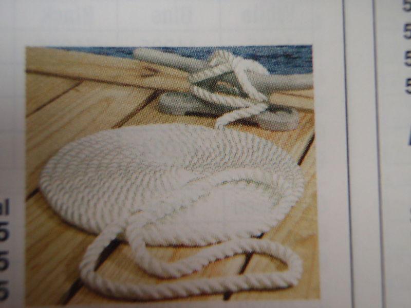 Dock line 1/2x25ft nylon white 3-strand 4257100 boat 