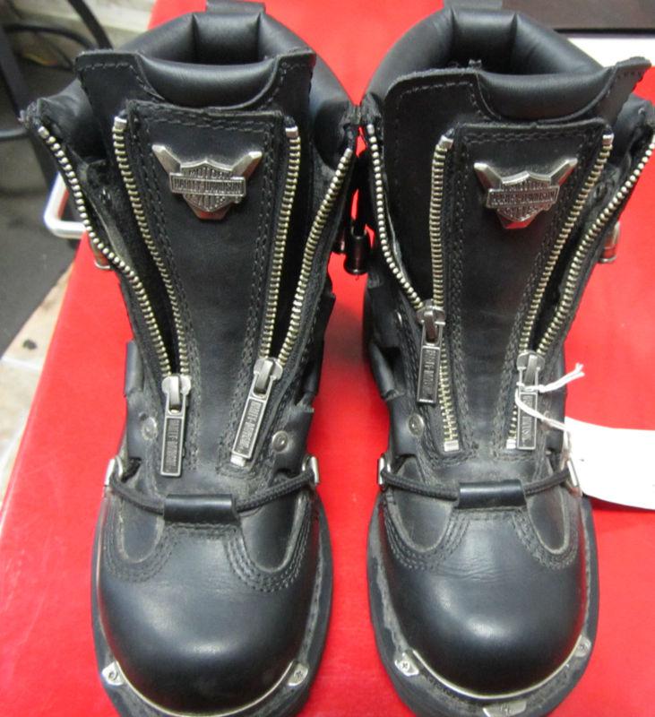 Harley davidson women's boots dual zipper model 81680 size 5 1/2 (36 eur)