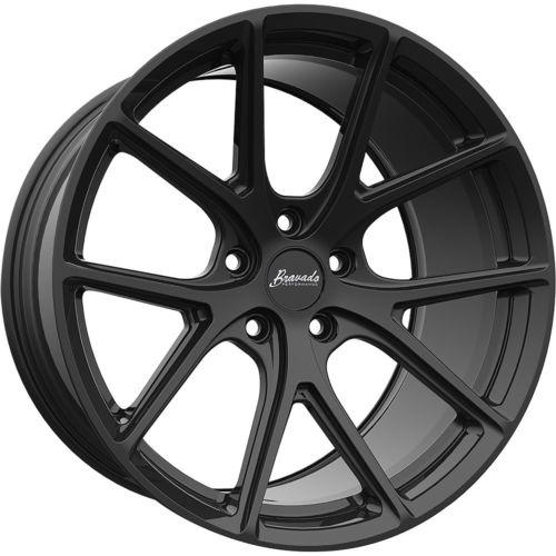20x9.5 black bravado tribute wheels 5x115 +18 chrysler 300s rwd 300 -300c rwd