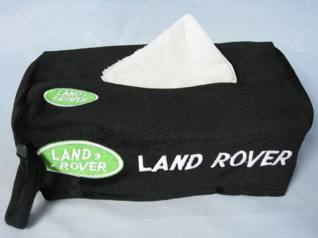 New land rover black hanging tissue box cover ~ mint