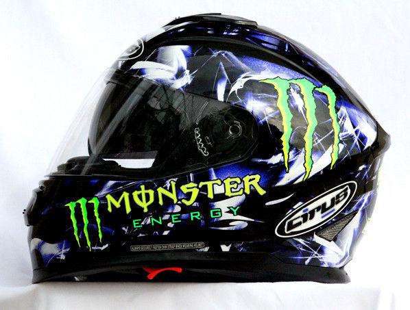 Hjc cirus 833 racing motorcycle helmet dot & ece monster blue m l xl xxl
