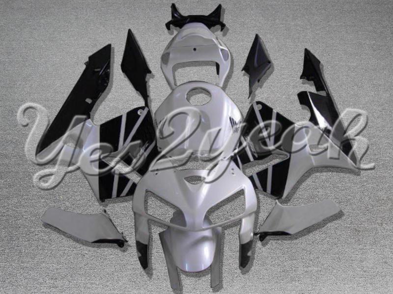 Injection molded fit 2005 2006 cbr600rr 05 06 silver black fairing zn1064
