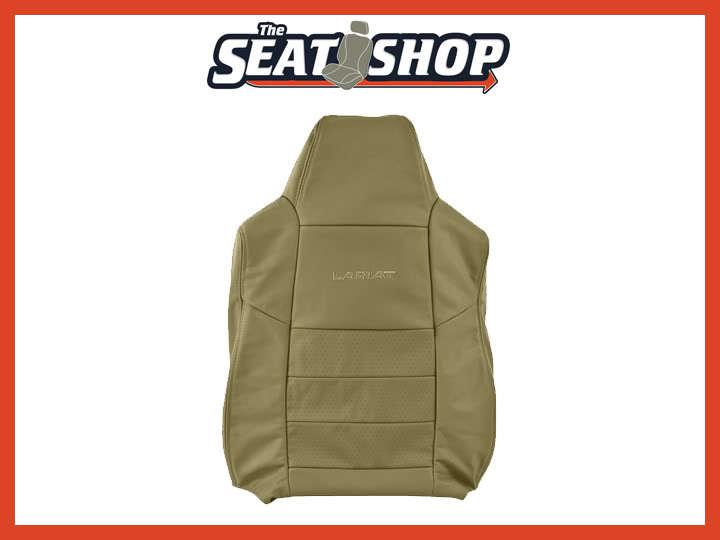 02 03 04 05 06 f250/350 parchment leather seat cover perforated lh top w/ logo