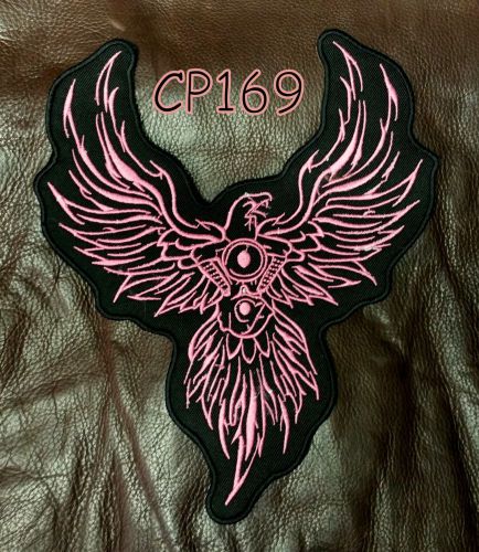 V-twin eagle phoenix iron and sew on center patch for biker jacket vest cp169sk