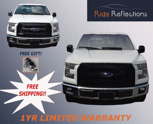 Fits 2015-2017 ford f-150 xl blackout mesh overlay grille!!