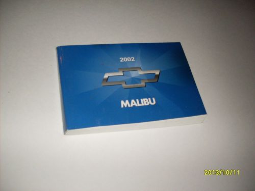 2002 chevrolet malibu owners manual owner&#039;s guide book original 1st edition