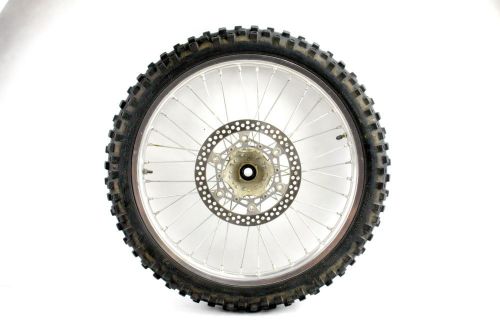 Front wheel with rotor 2001 yamaha wr250f wr 250f assembly 80/100-21 oem