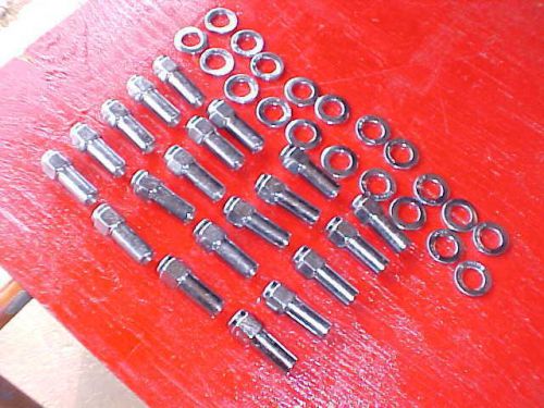 Set of 20,1/2&#039;&#039;-1 &amp; 3/8 long mag wheel lug nuts/washers,weld/others,rat rod race