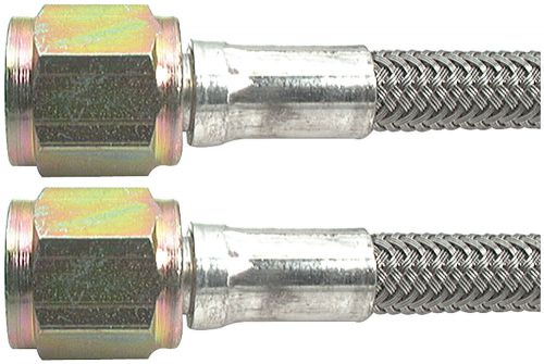 Braided steel brake clutch line 6&#034;l #4-str &amp; #4 str ends teflon liner (lotof 50)