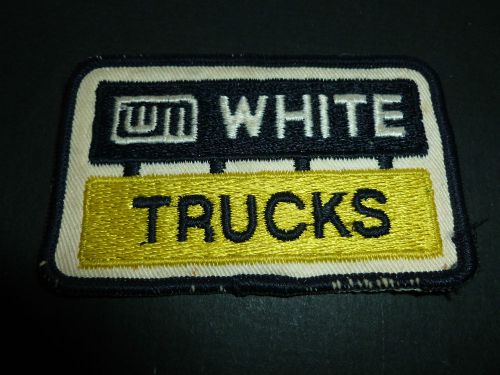 White trucks logo patch embroidered old 1970s beautiful original vintage used