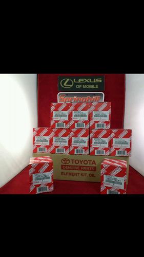Oem genuine toyota oil filter 04152-yzza1 box of 10 fits toyota and lexus