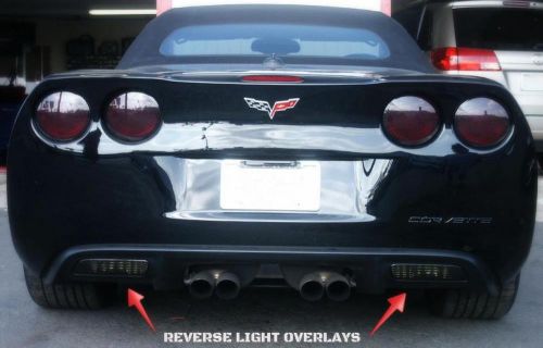 C6 chevrolet corvette smoked reverse light overlays tint film smoke pre cut