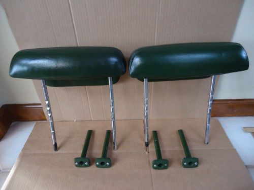 1971-74 a/b-body pair front seat headrests w/guides-mopar-dodge-plymouth &#034;nice&#034;