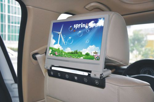 9&#034; digital lcd screen headrest car dvd player monitor mp5 usb sd player ir gray