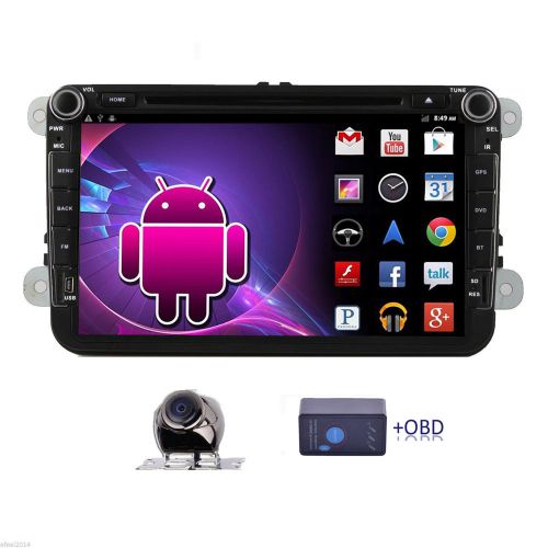 Cam obd android 4.4 dual core indash car dvd player bt for vw volkswagen 07-11