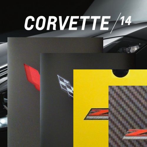 Corvette stingray 2014 book + 2 brochures: 2015 z06 lt4 chevrolet - 6.2l lt1 z51
