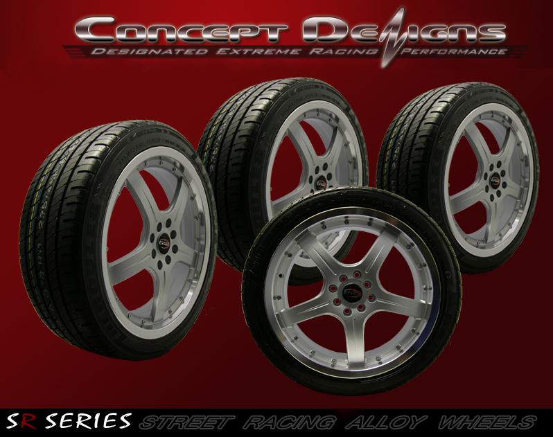 18" evoke f8 wheel rim tire package 4 lug pattern silver finish new