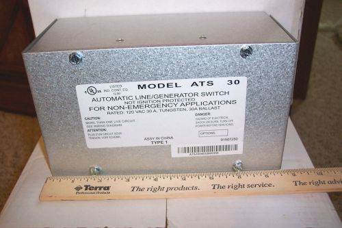 Ats 30 amp automatic line / generator transfer switch #