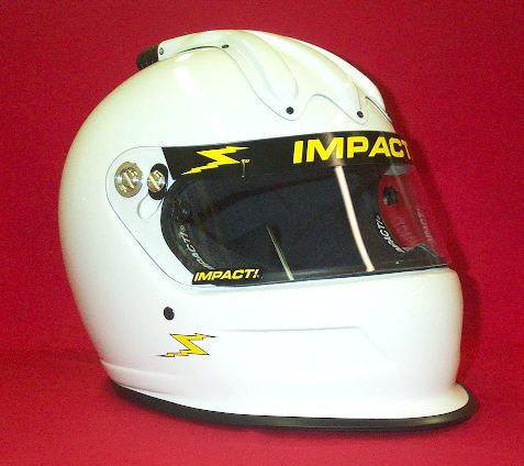 Impact super charger air racing helmet white sa2015 your choice of size