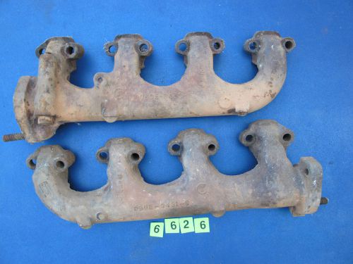 Ford 289 right &amp; left side oem exhaust manifold c6oe-9431-c &amp;9430-f dated 6*h*5